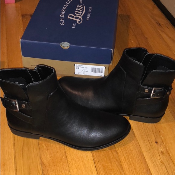 bass black boots